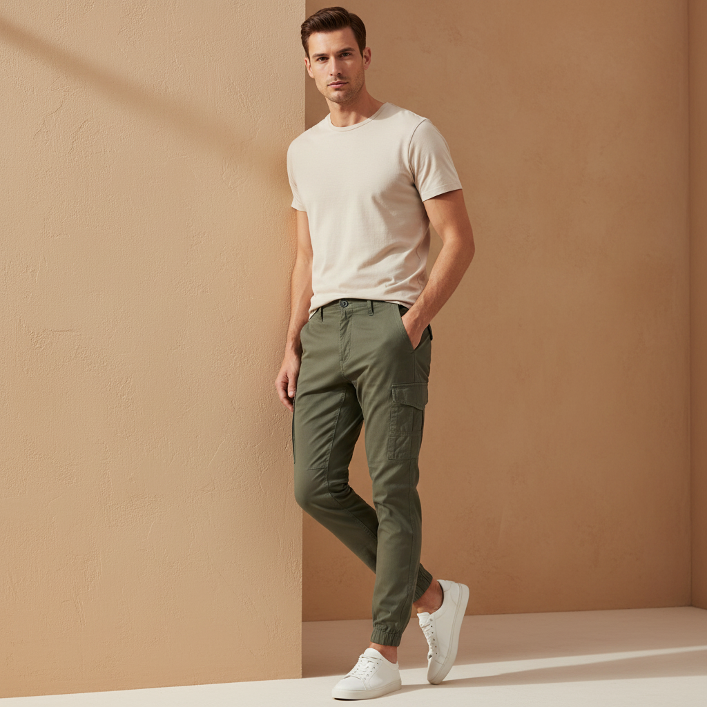 Men Woven Cargo Pant
