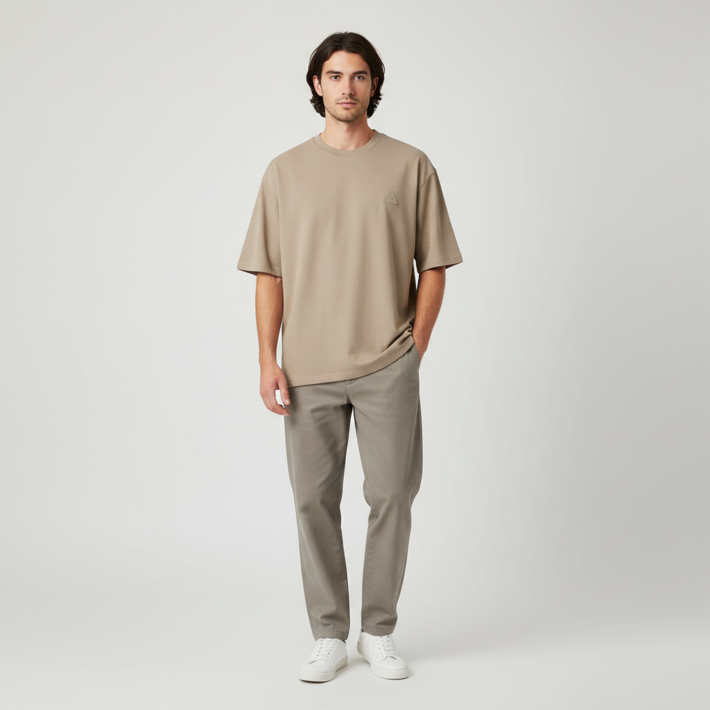 Men T-Shirt Round Neck Oversized