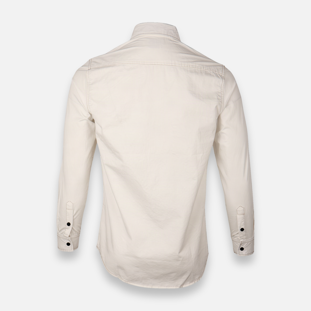 Men Woven Plain Shirt Long Sleeve