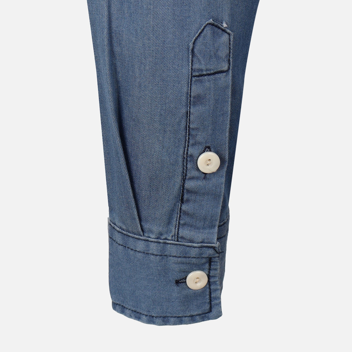 Men Plain Denim Long Sleeve Shirt