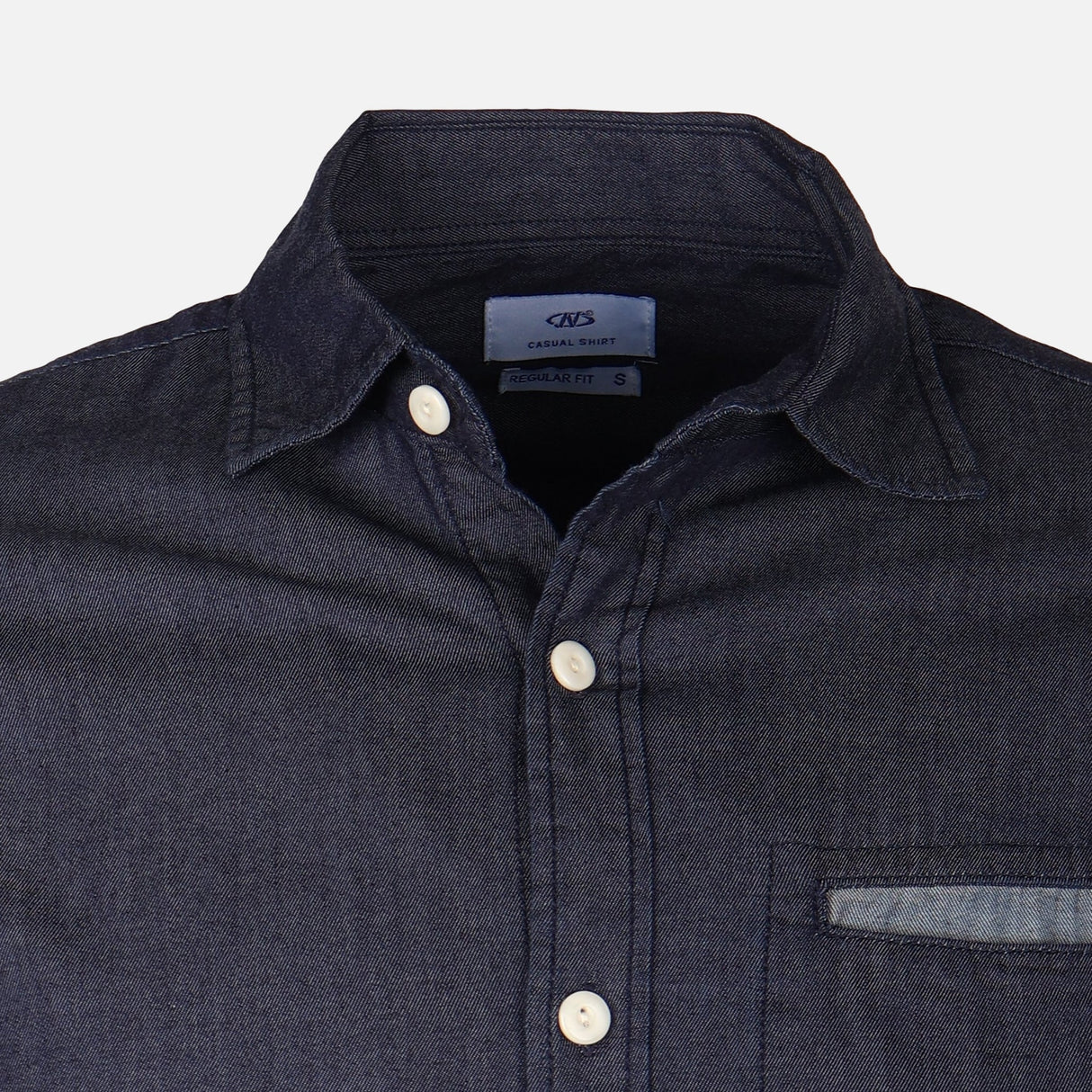 Men Plain Denim Long Sleeve Shirt