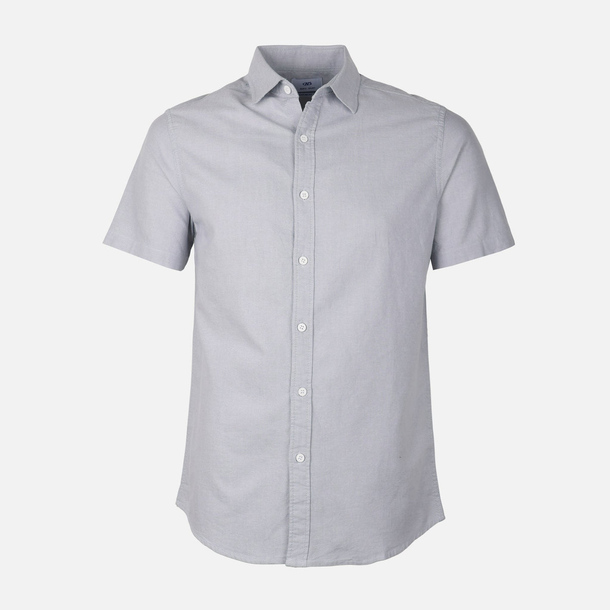 Men Plain Oxford Short Sleeve Shirt