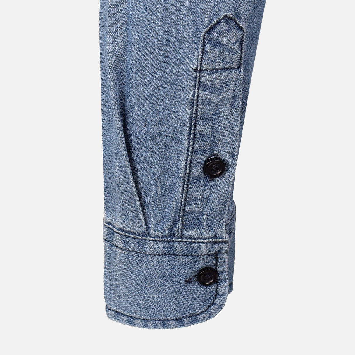 Men Plain Denim Long Sleeve Shirt