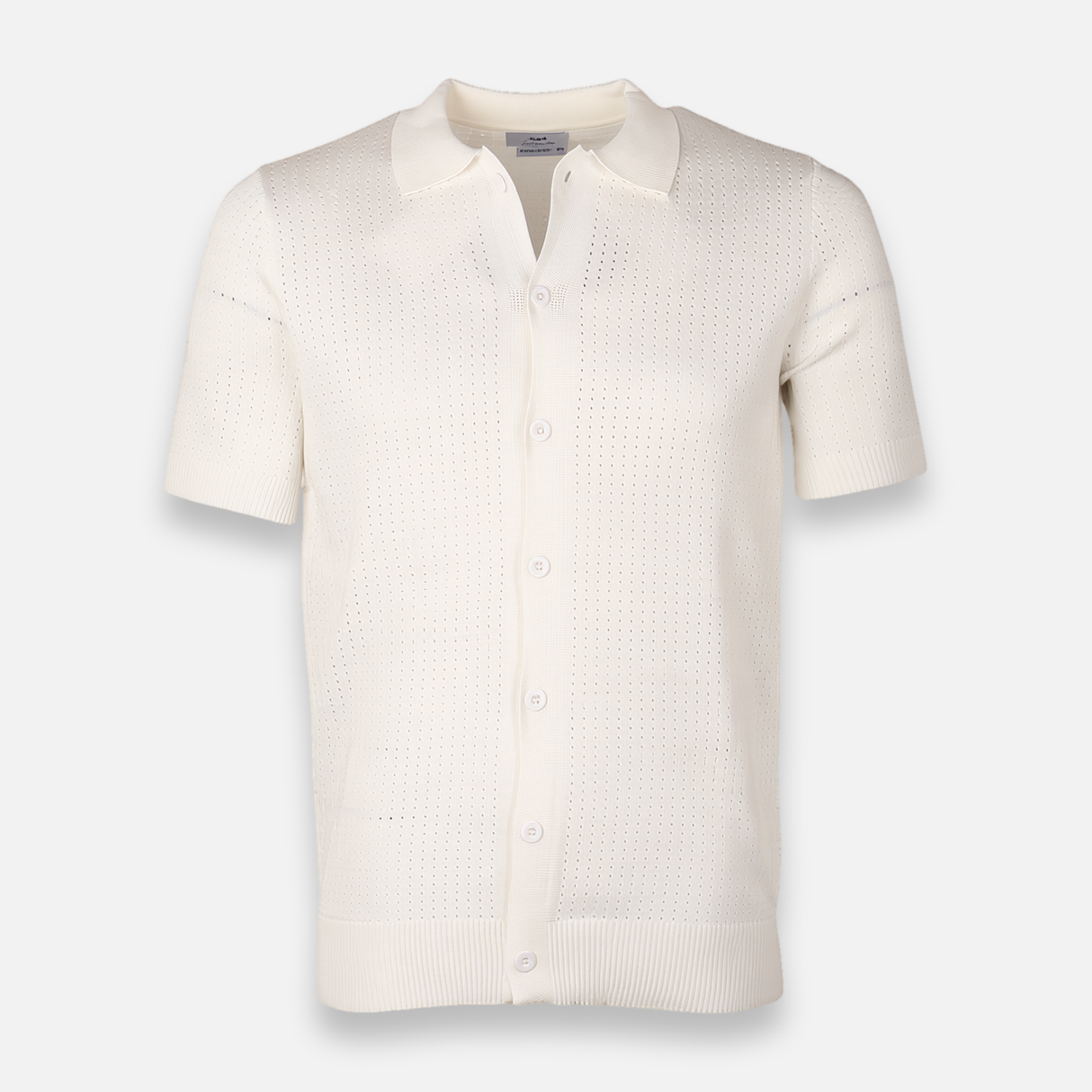 Men Woven Knitted Short Sleeve Shirt