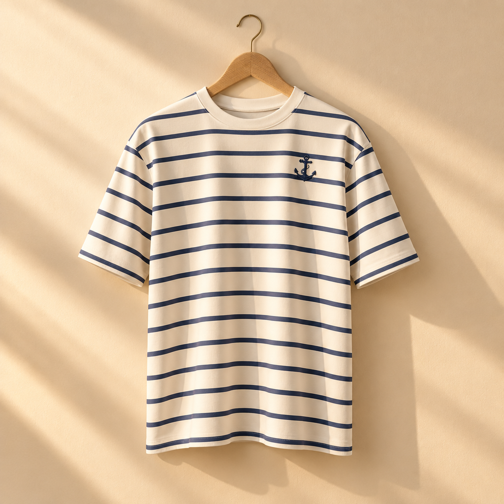 Women Loose Fit Striped T-Shirt