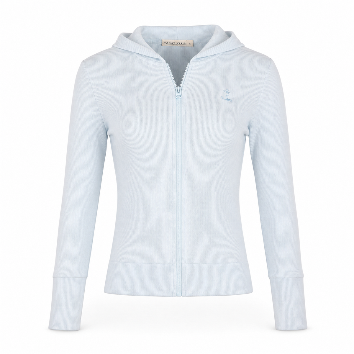 Women Waffle Zip-Up Hoodie