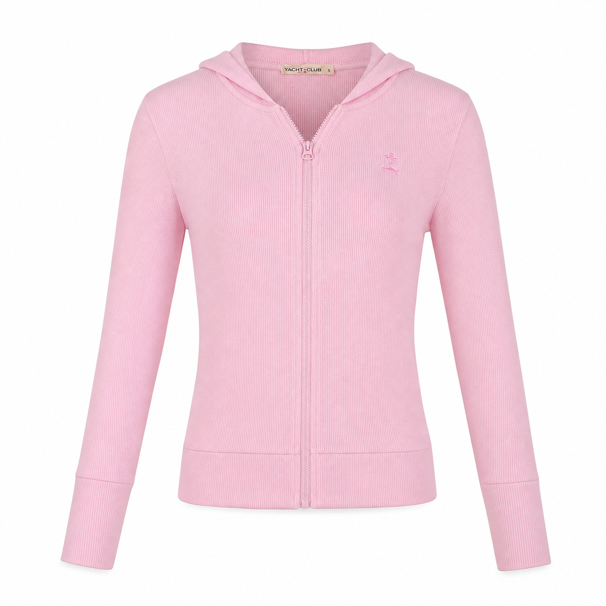 Women Waffle Zip-Up Hoodie