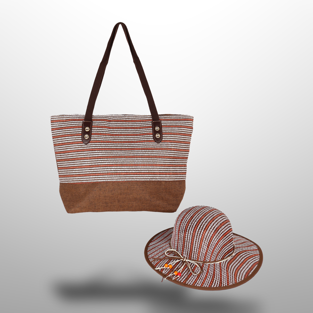 Ladies Fashion Beach Bag&Hat Set