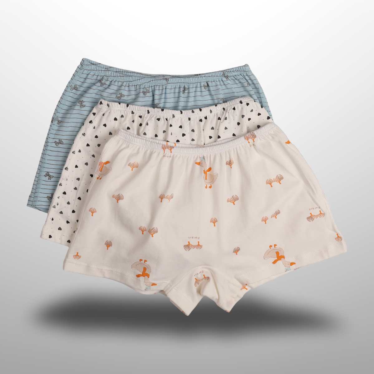Girls Boxer Printed Assorted 3 Pieces