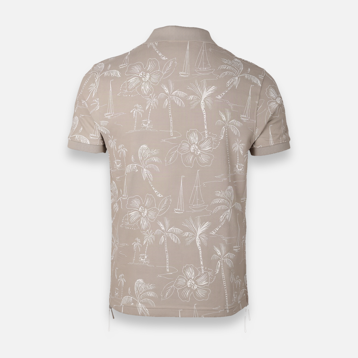 Men Casual Short Sleeve All-Over Print Polo