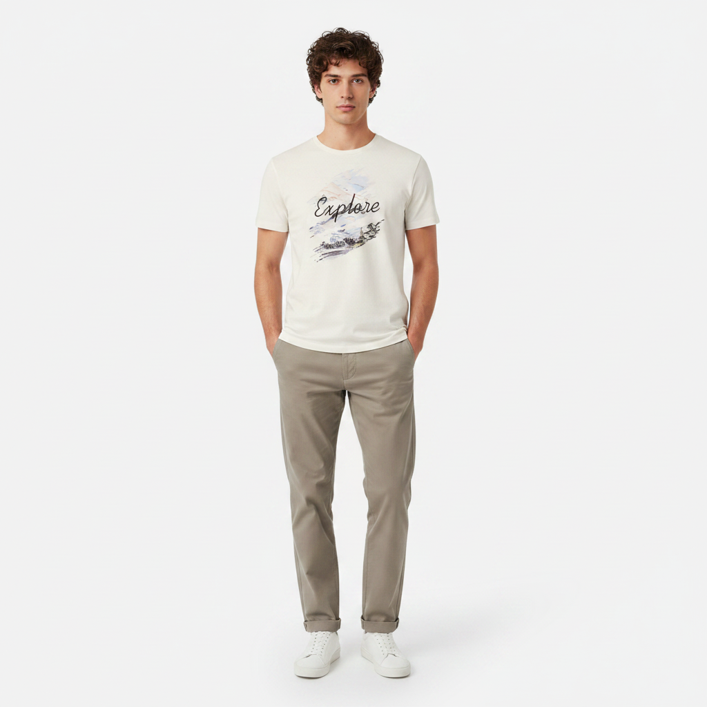 Men T-Shirt Round Neek