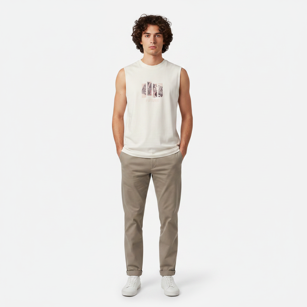 Men Vest Round Neek