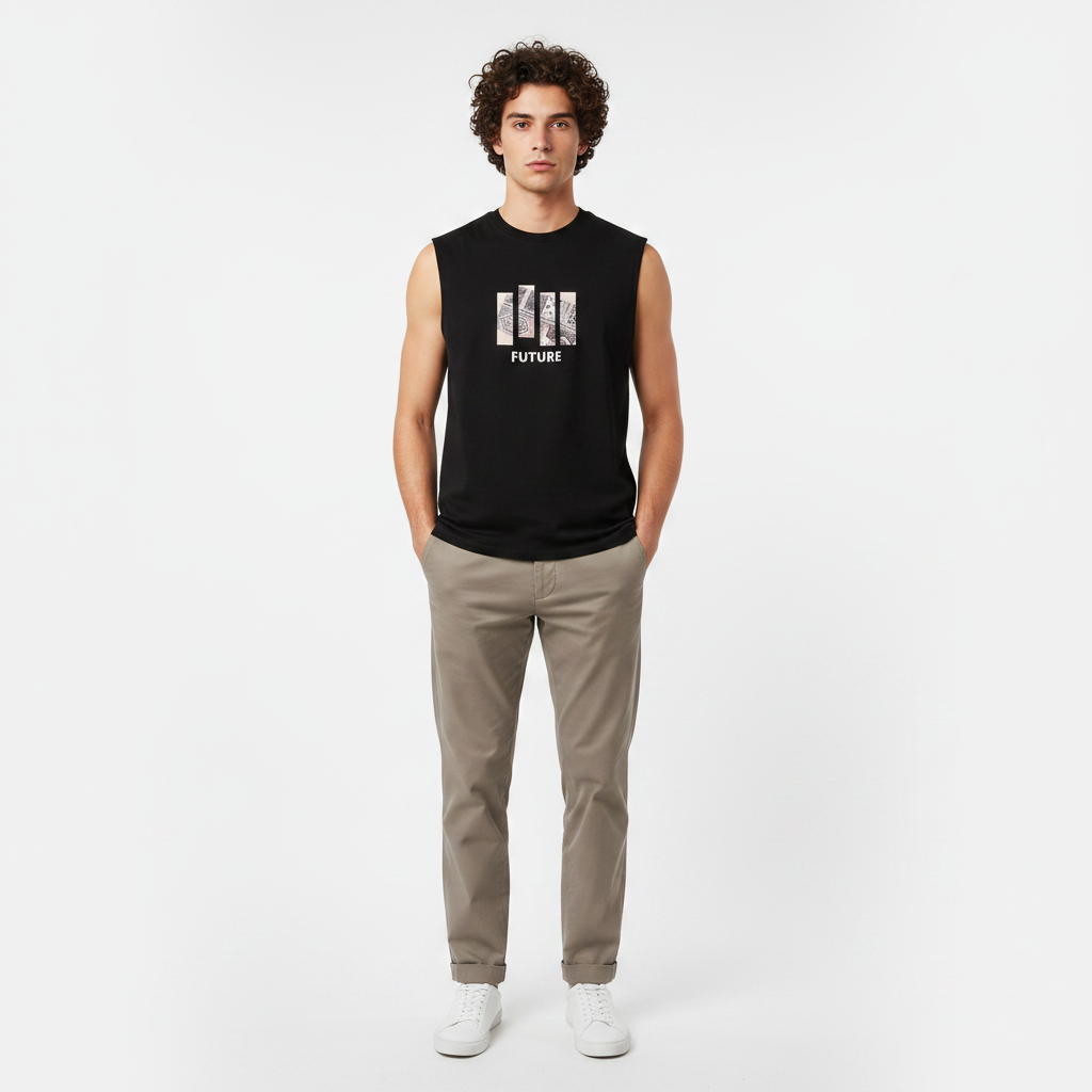 Men Vest Round Neek