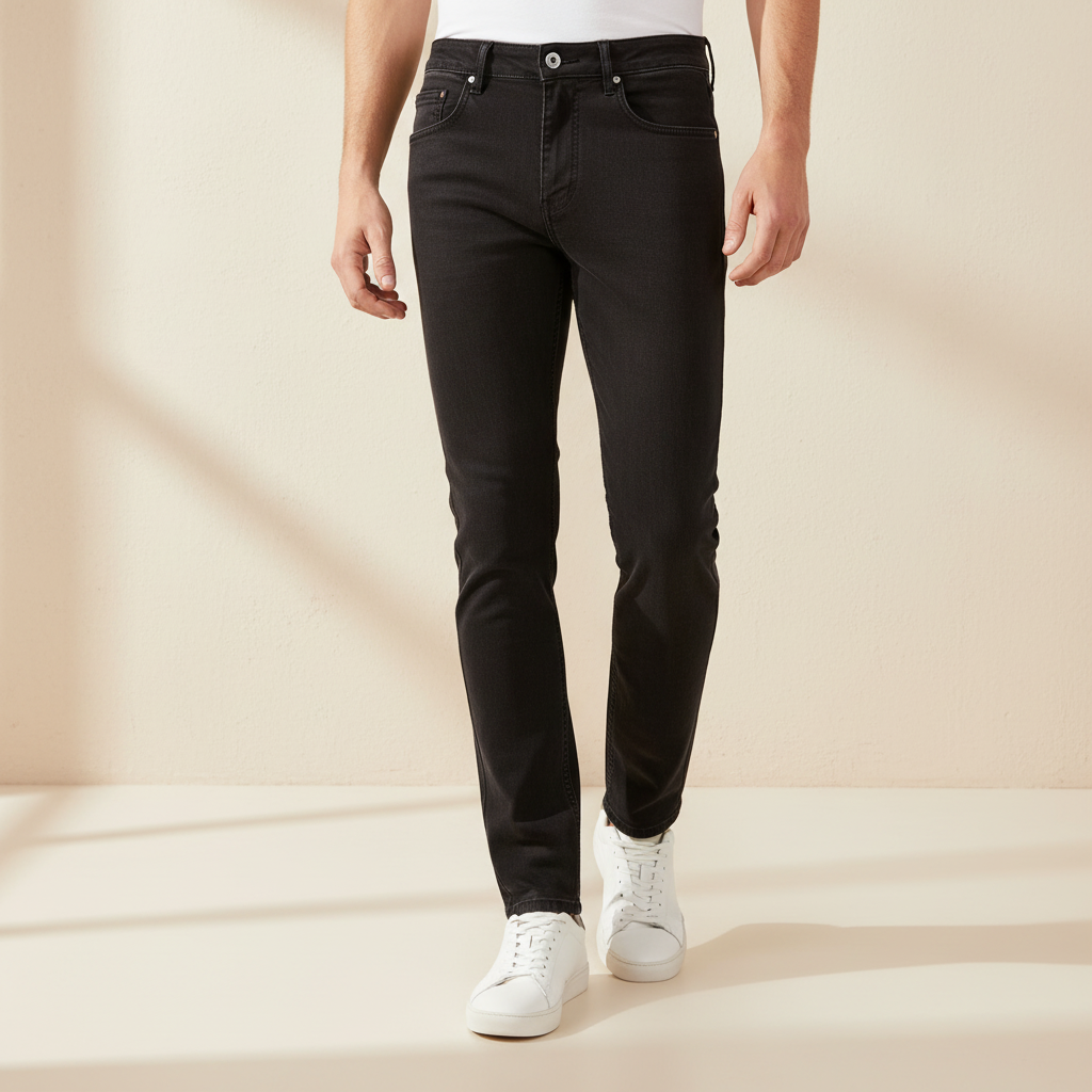 Men Basic Denim Pants Jeans