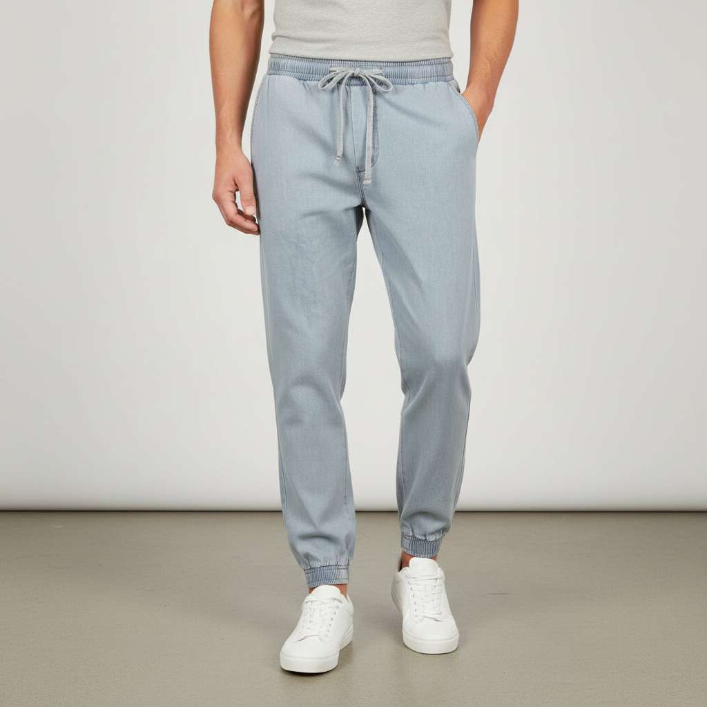 Mens Denim Cargo Pants Jeans