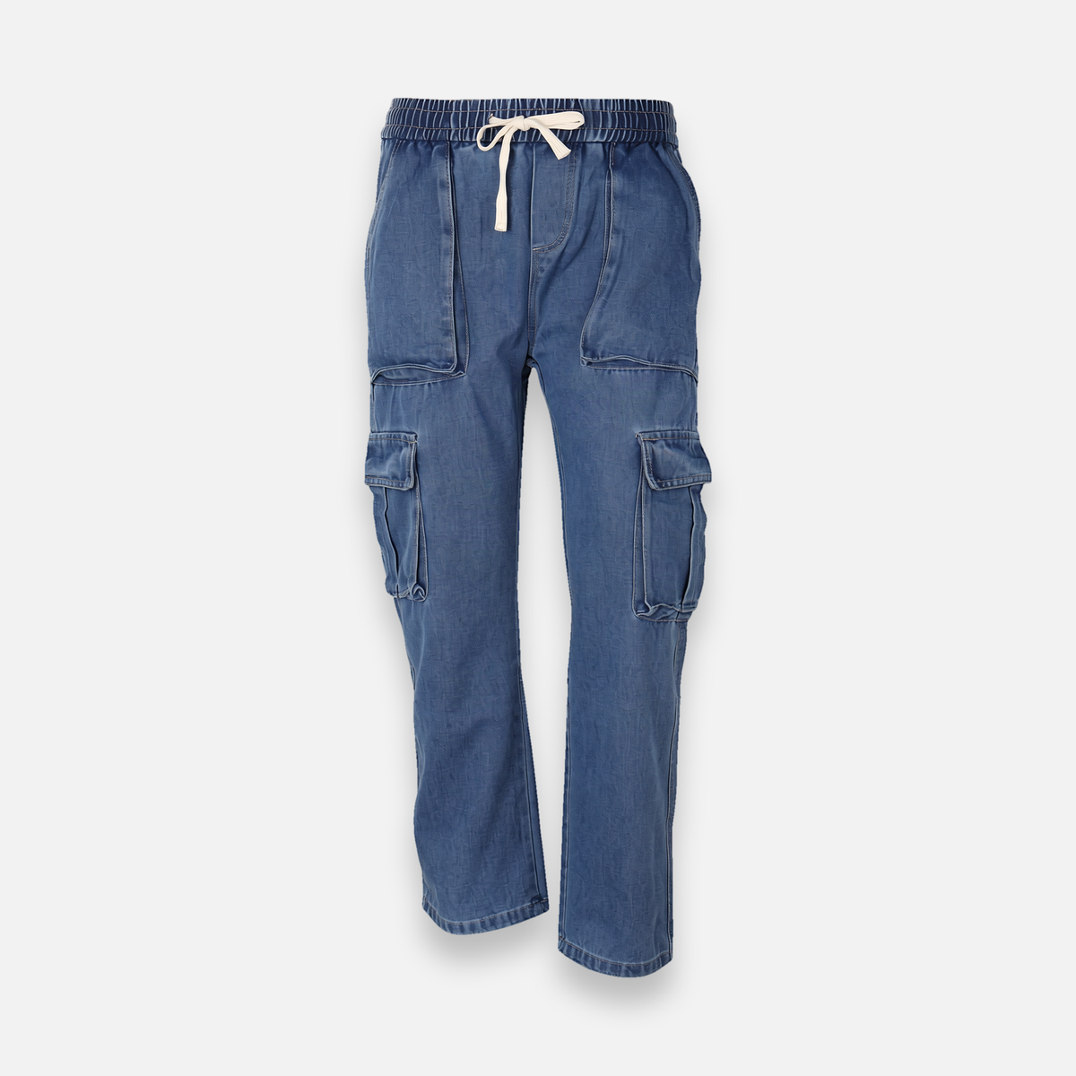 Men Denim Cargo Jogger Jeans
