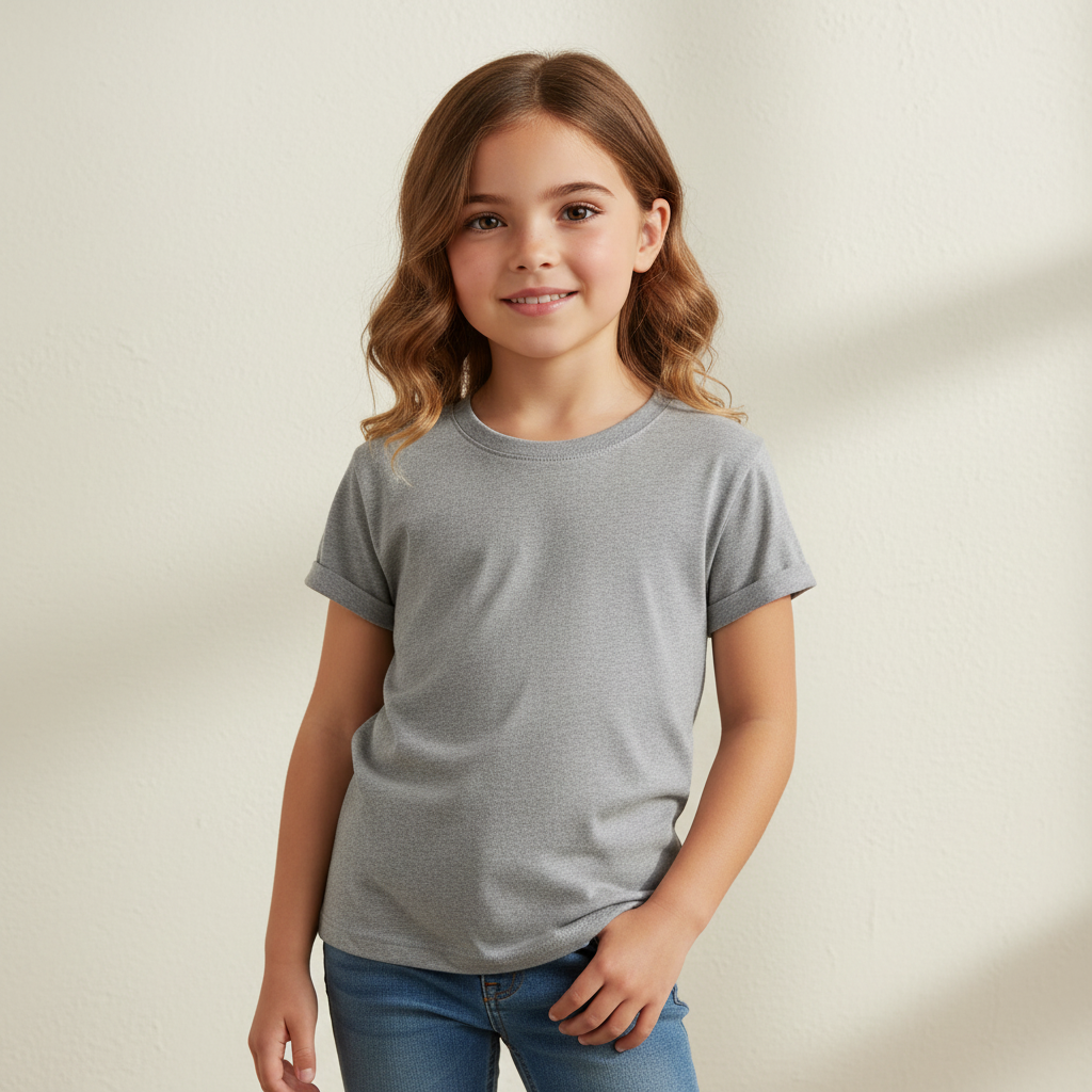 Girls Teens Basic-T-Shirt