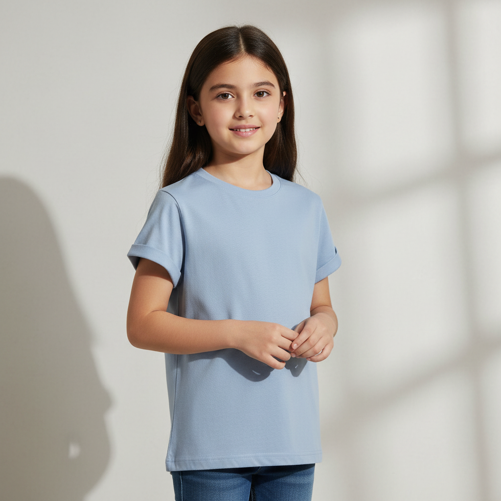 Girls Teens Basic-T-Shirt