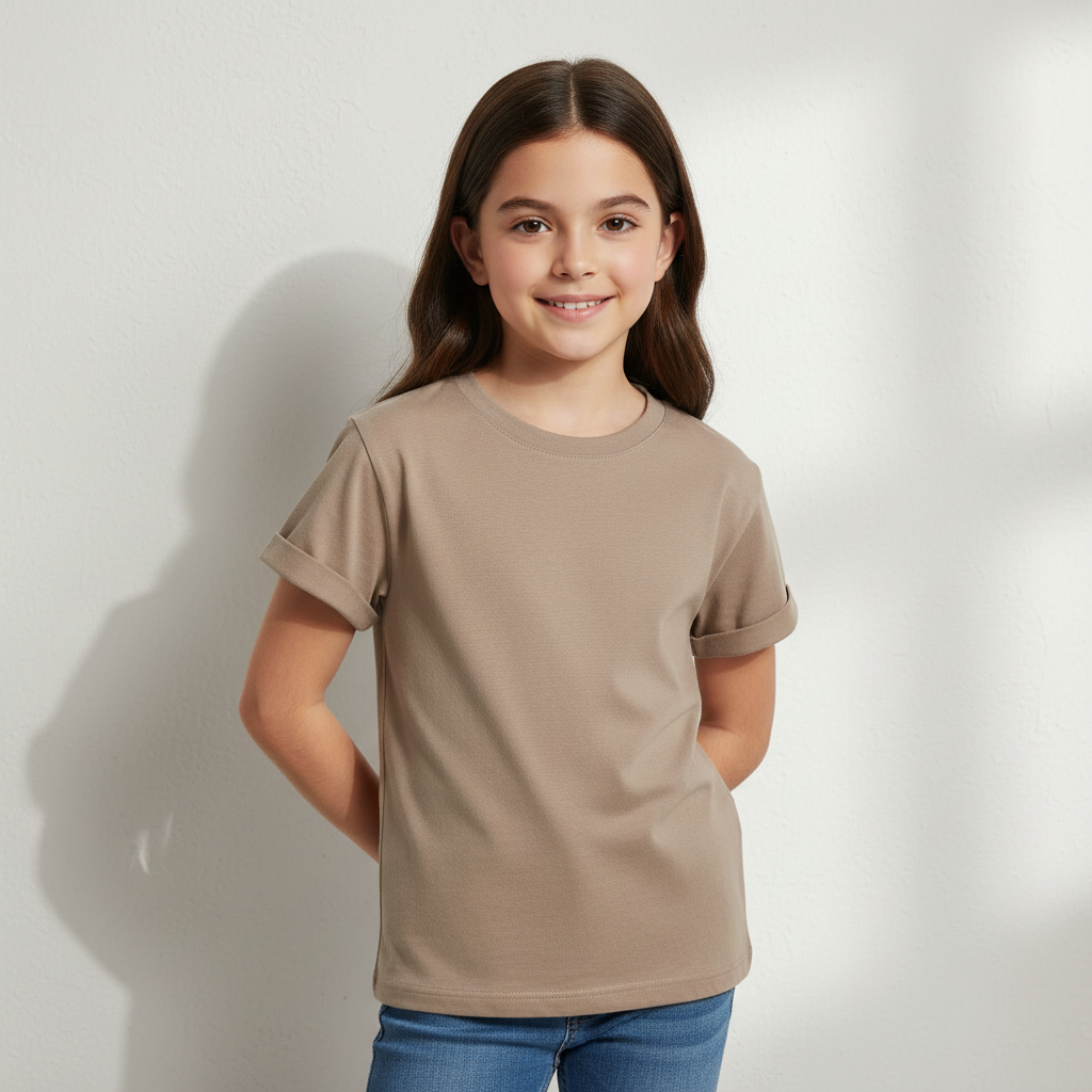 Girls Teens Basic-T-Shirt
