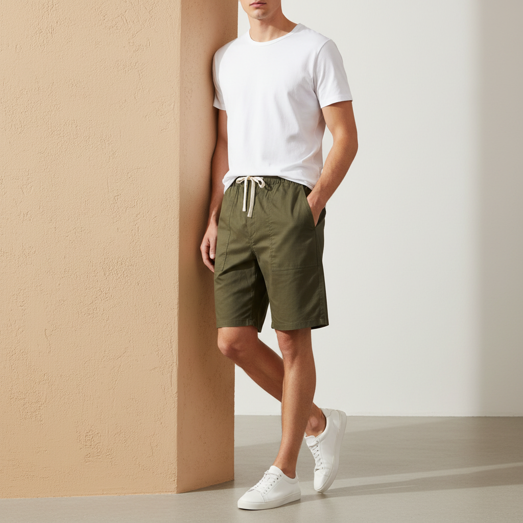 Men Linen Shorts