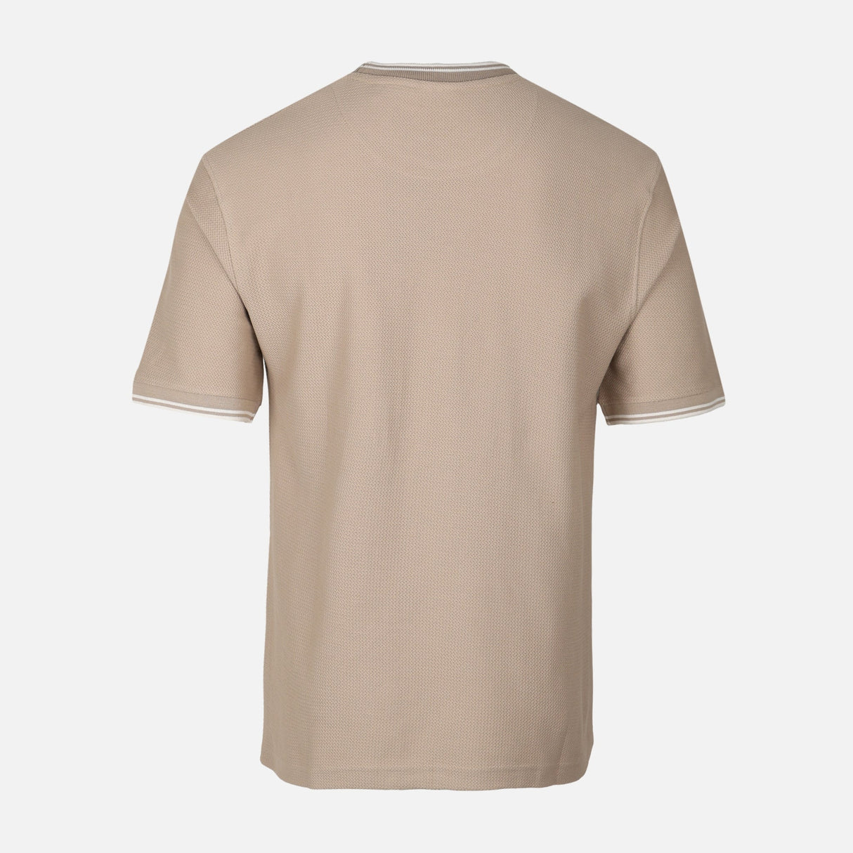 Men Over Size Jacquard T-Shirt R-Neck Short Sleeve