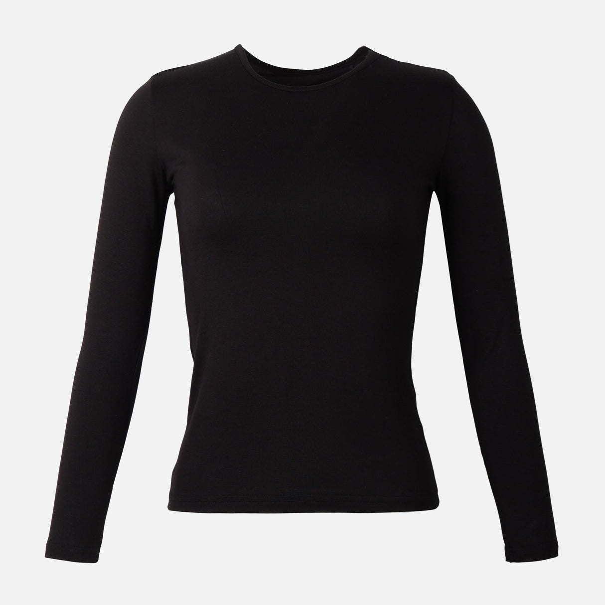 Women Basic Viscose Crewneck Long Sleeves