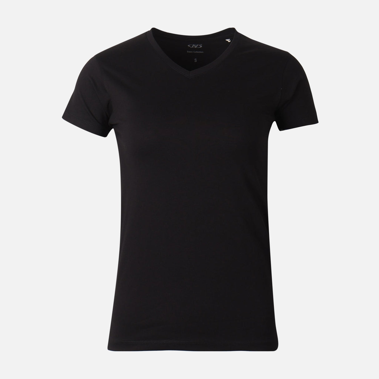 WOMEN BASIC COTTON V-NECK SHORT SLEEVE TEE
