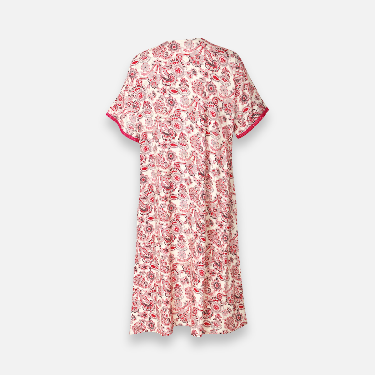 Rayon Pocket Middi Gown Short Sleeve