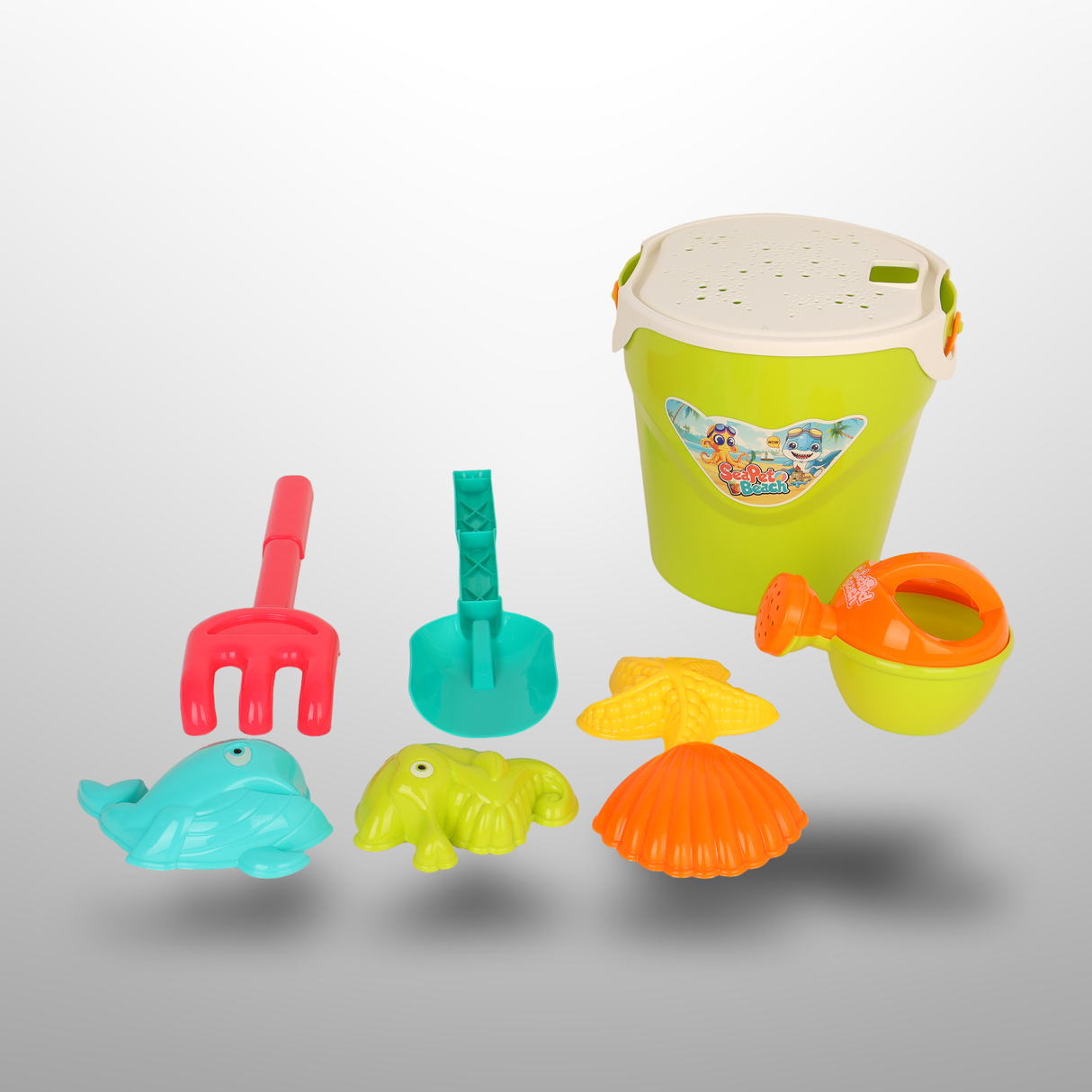 Kids Beach Toys Bucket Sets 9Pcs
