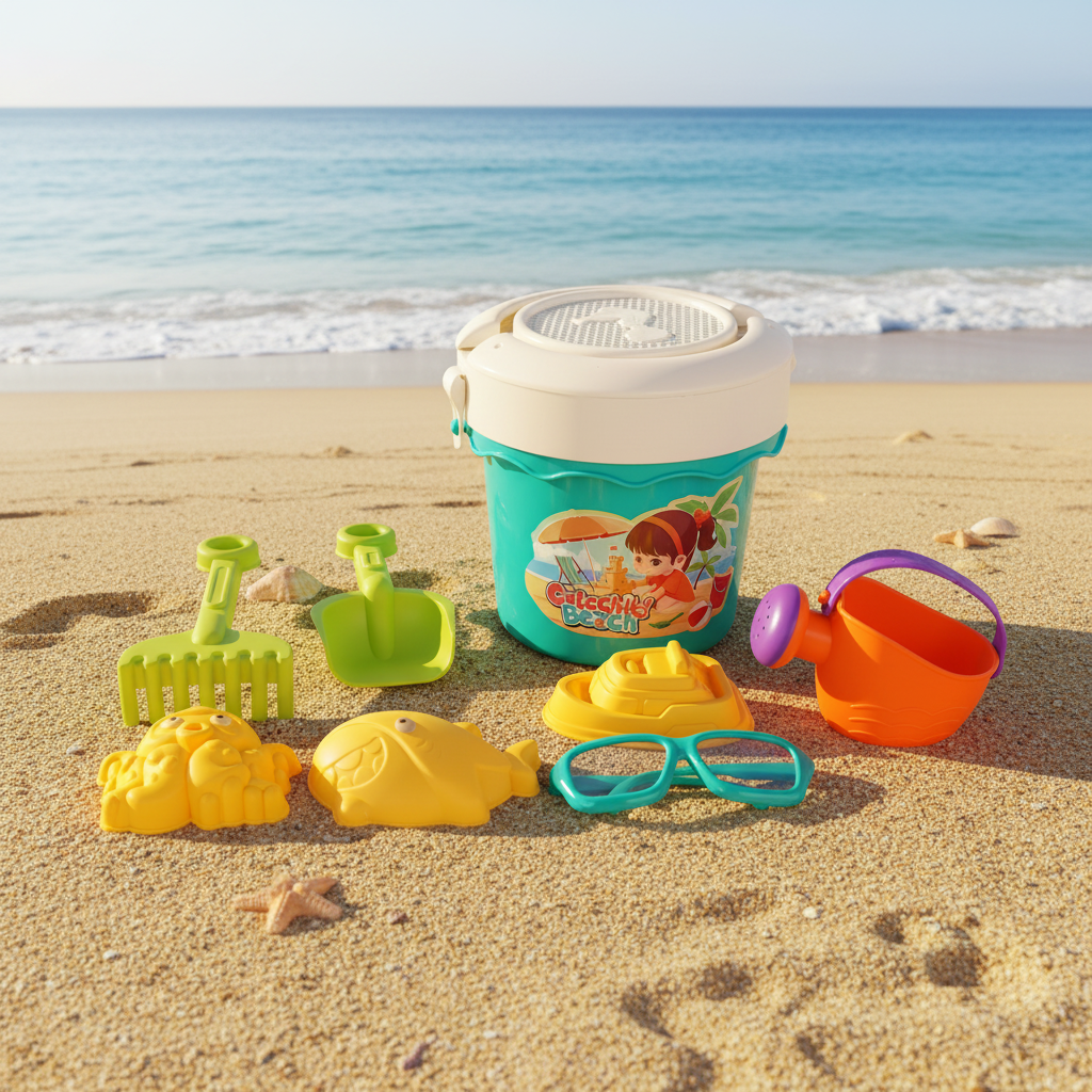 Kids Beach Toys Bucket Sets 9Pcs
