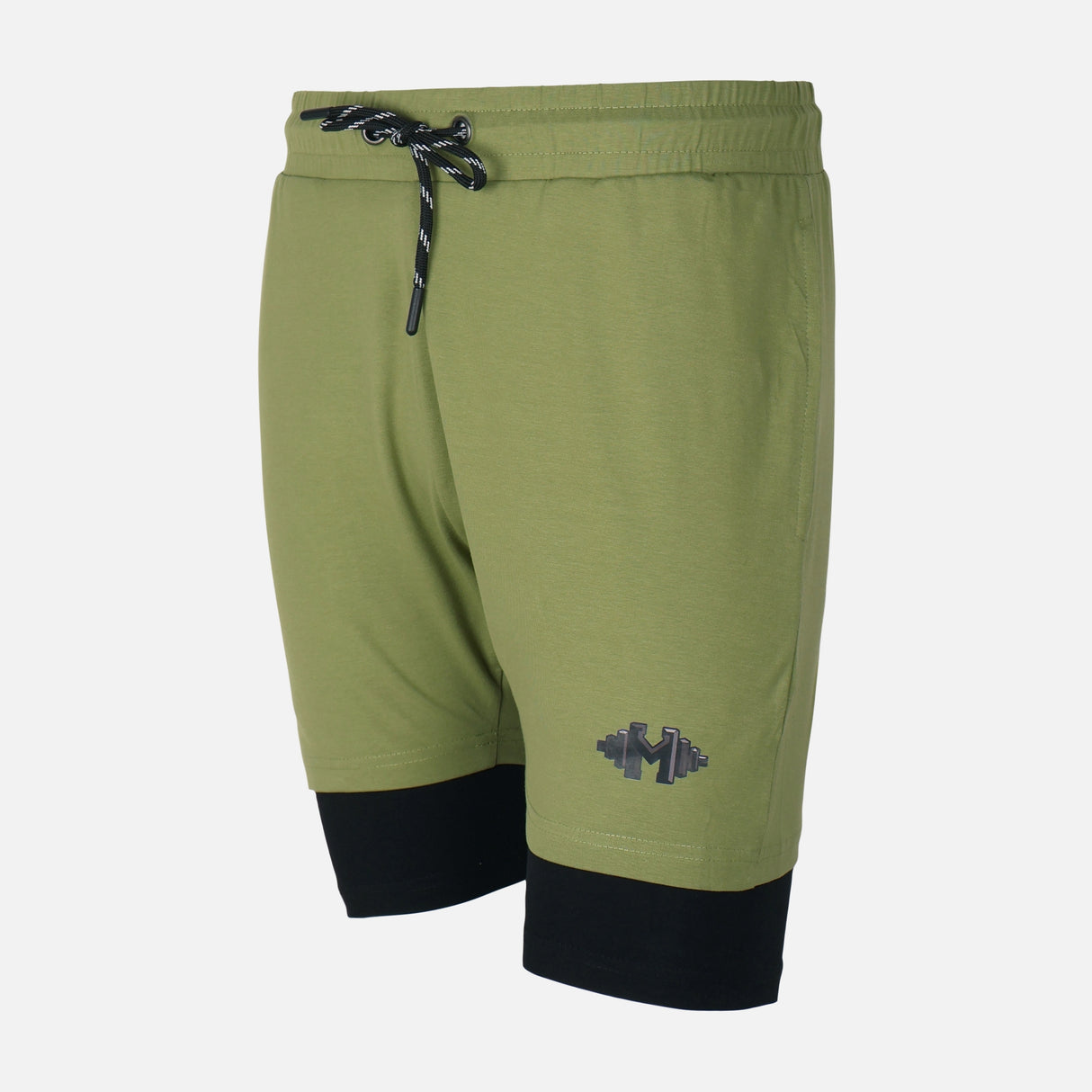Mens Double Layer Gym Short