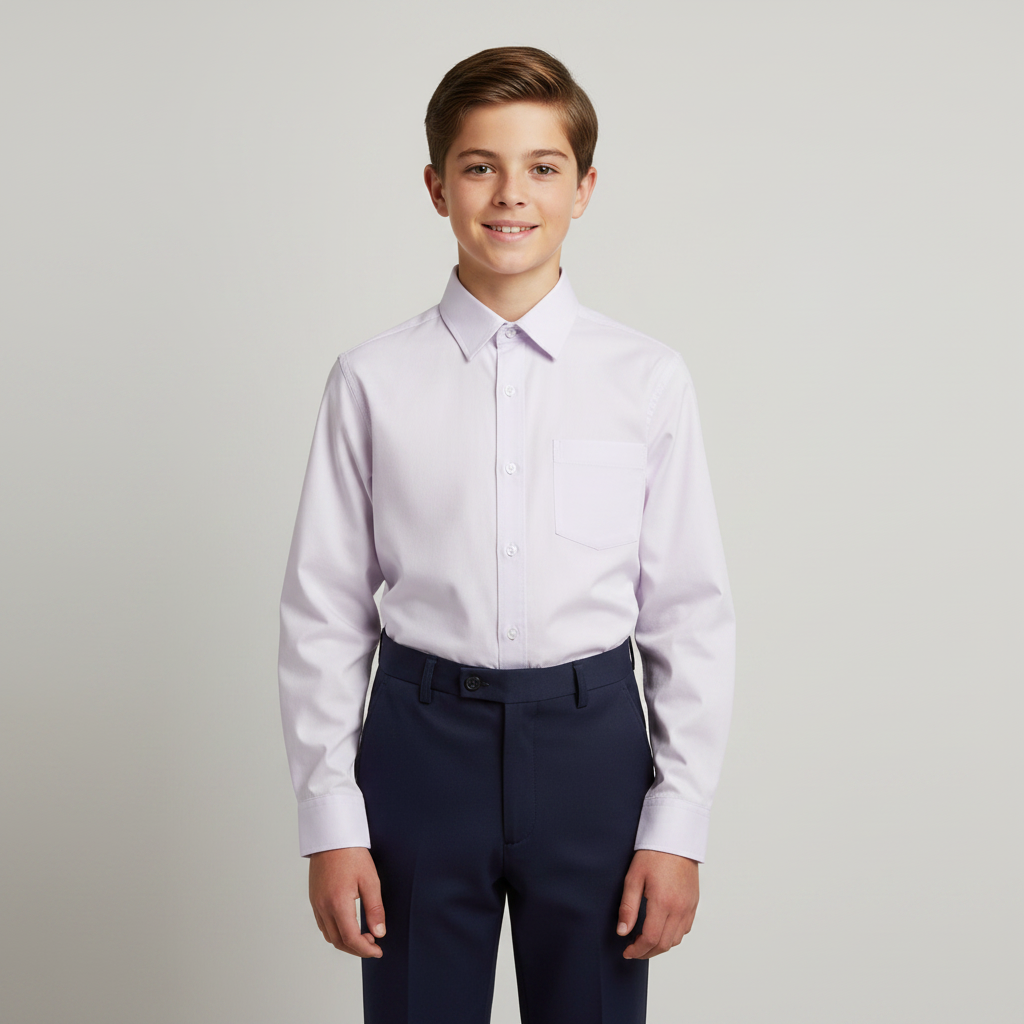 Boys Teflon School Shirt Long Sleeve