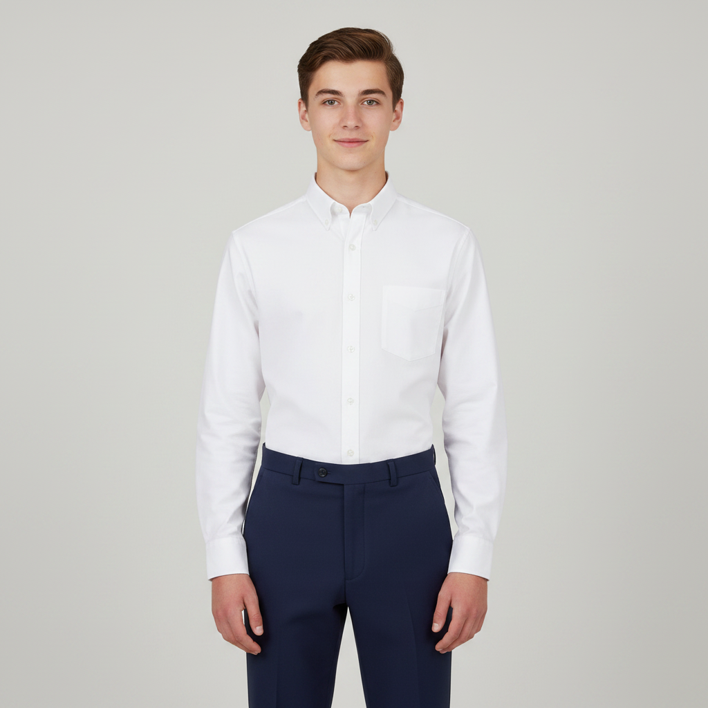 Mens Teflon School Shirt Long Sleeve