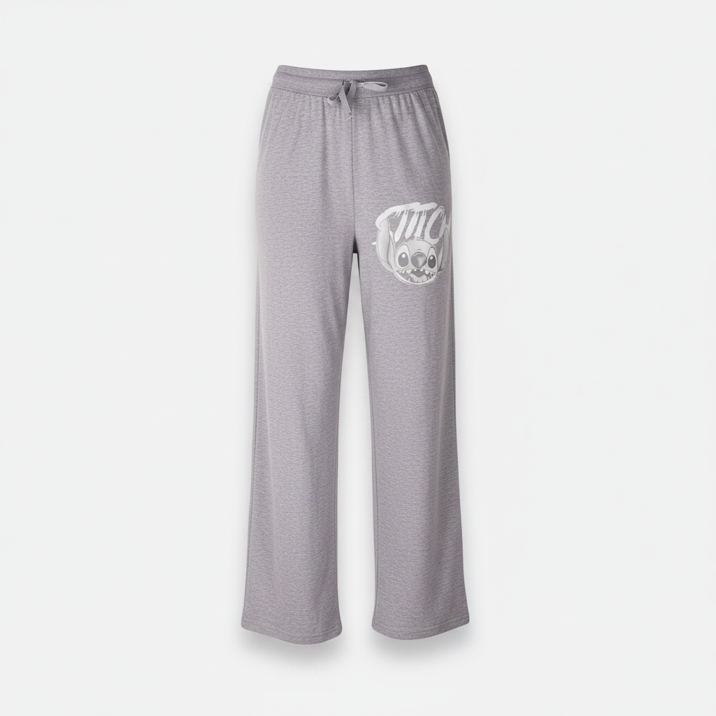 Women Wide Leg Pant With Stitch Print