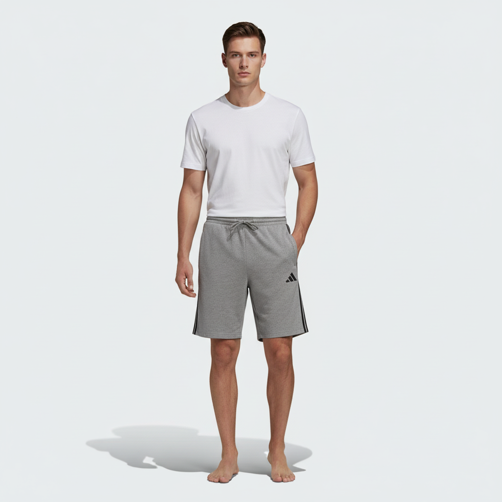 Men Essential 3-Stripes Single Jersey Shorts