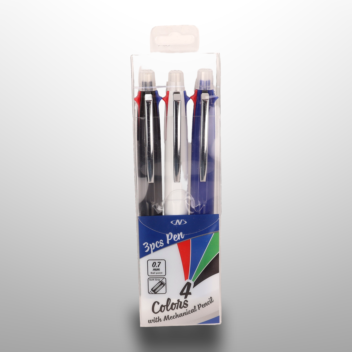Color Ballpoint Pen Set 3 Pcs 0.7Mm