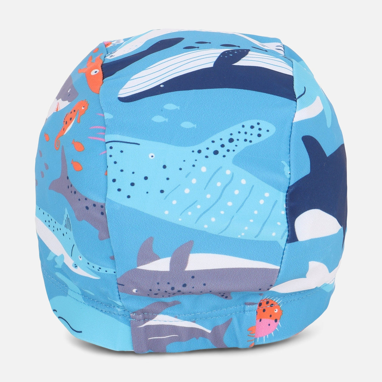 Boys Floating Swimwear Set Sea Print Suit With Swim Cap