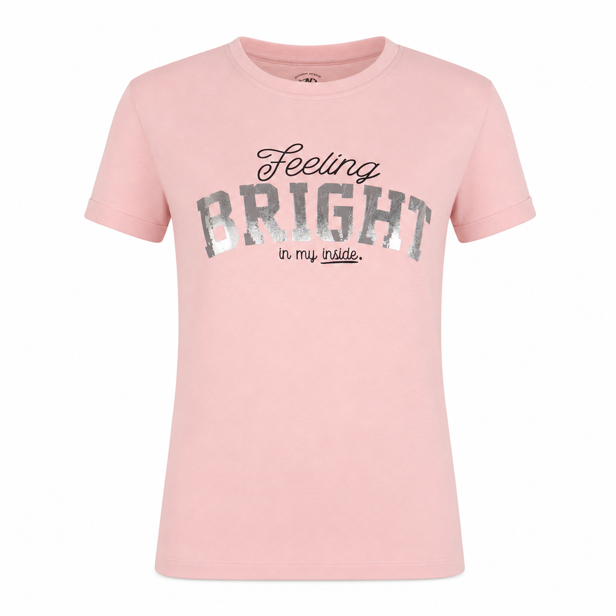 Women Rolled Sleeve Graphic T-Shirt