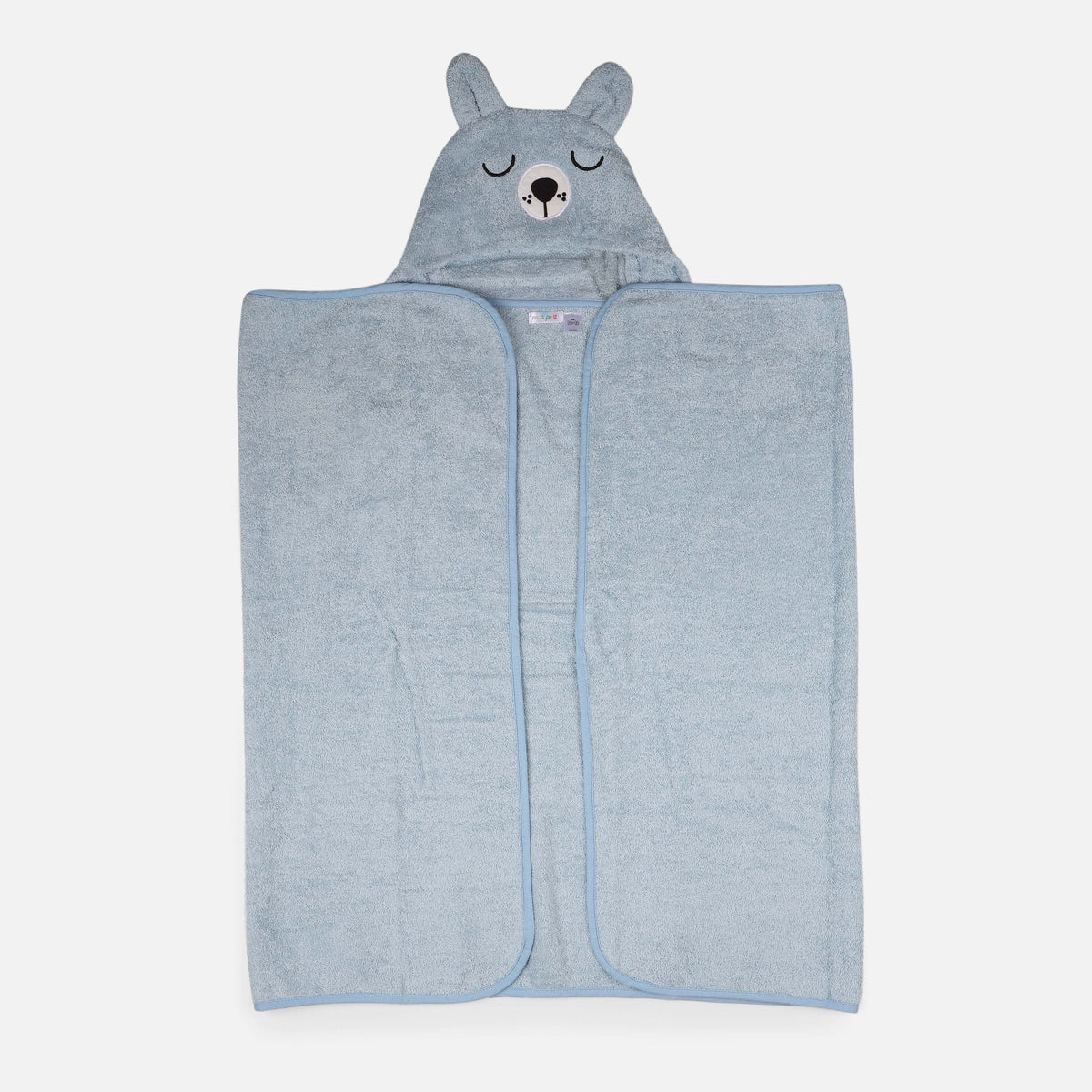 Kids Hooded Poncho With Bear Design