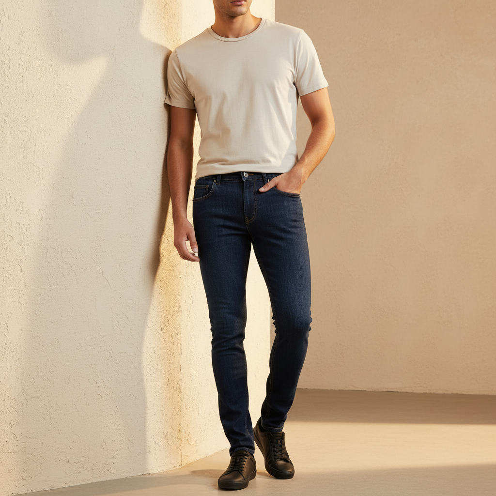 Men Denim Pants Jeans Skinny Fit