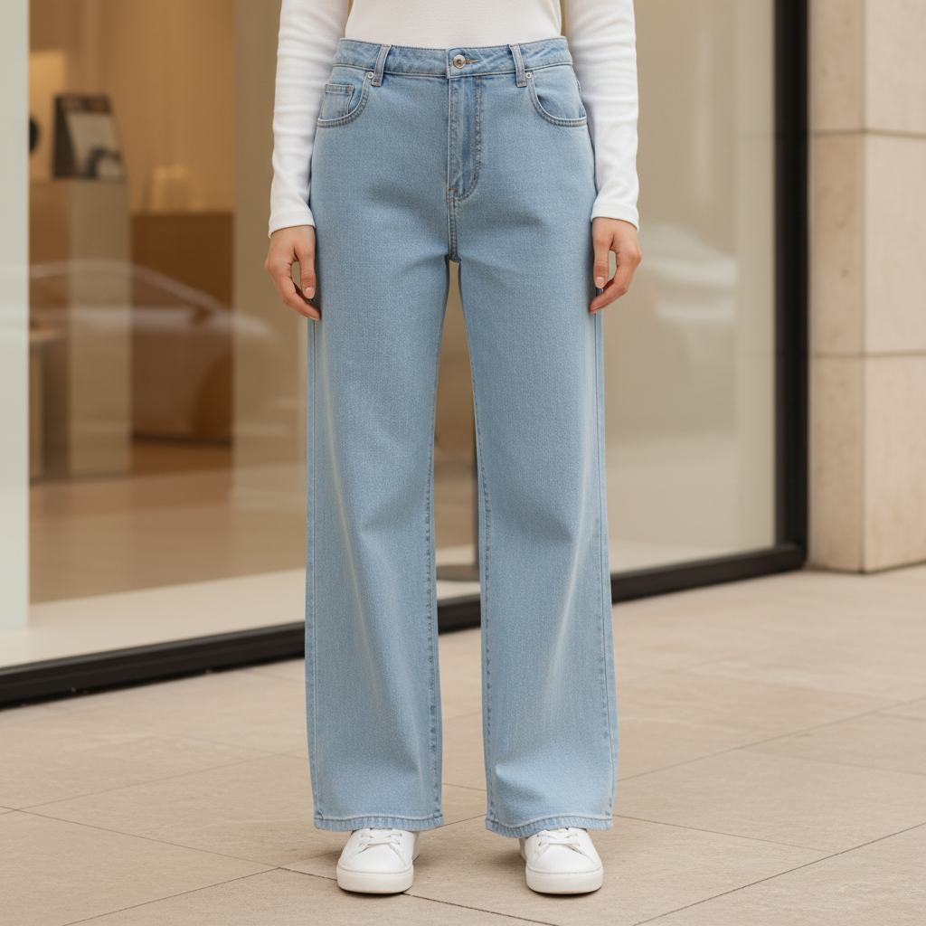Women Denim Pants Jeans Wide Leg