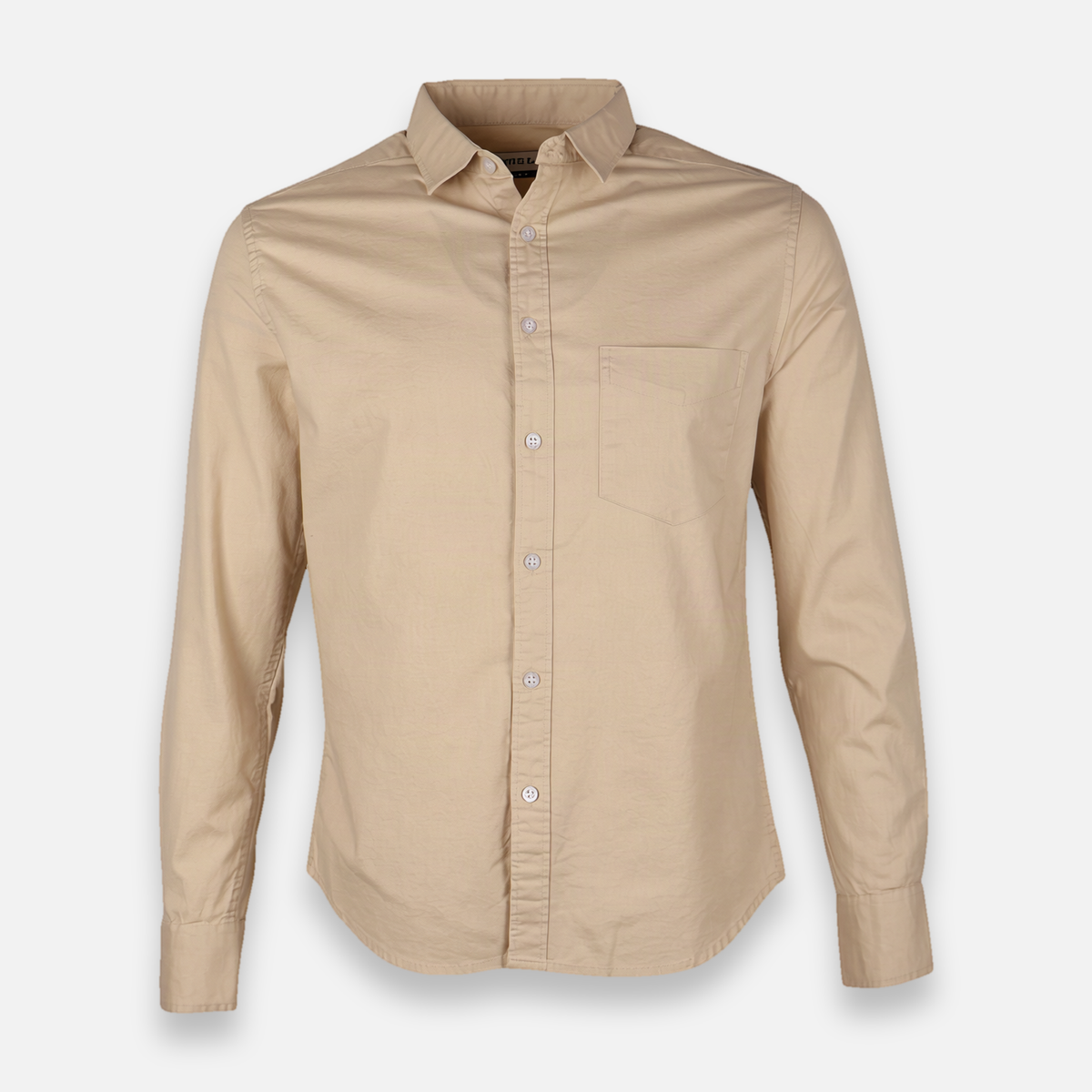 Men Basic Oxford Shirt Long Sleeve Spandex