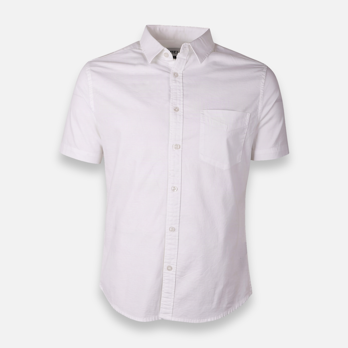 Men Basic Oxford Shirt Short Sleeve Spandex