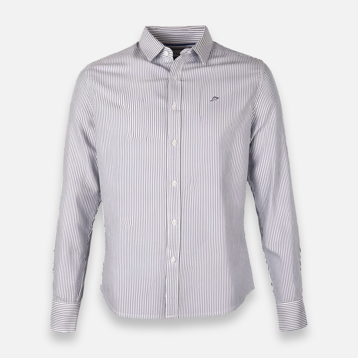 Men Oxford Stripe Shirt Long Sleeve
