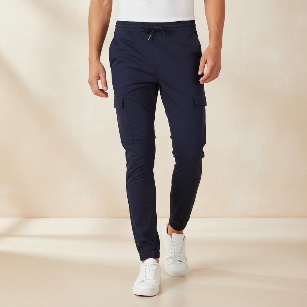 Men Chino Cargo Jogger Pant