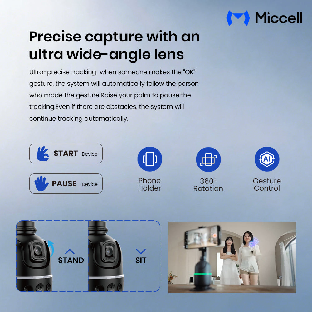 360° Ai Face Tracking Phone Mount