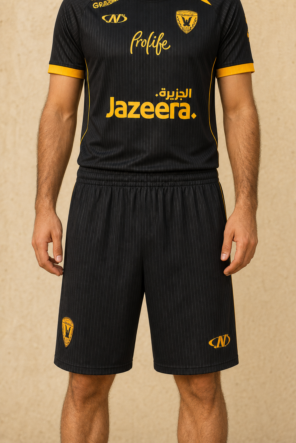 Mens Qadsia Short - BLACK - on model