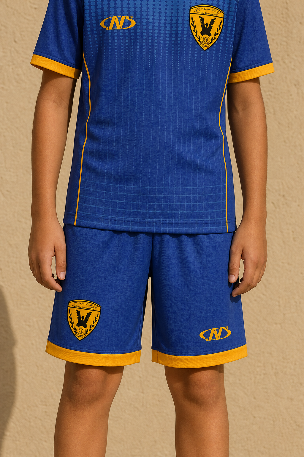 Boys Qadsia Short - DARK BLUE - on model