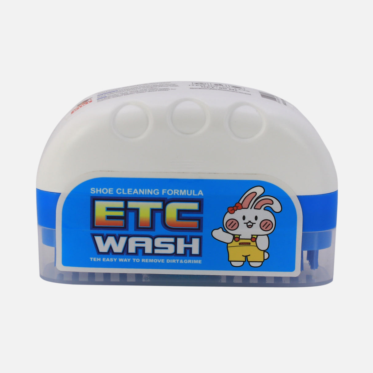 فرشاة تحتوي على سائل لتنظيف الاحذية