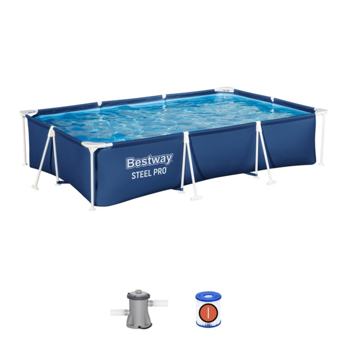 RECTANGULAR FRAME SWIMMING POOL SET 3.00Mx2.01M 66CM